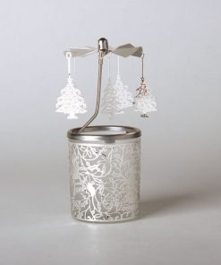 Glas Karussell Windlicht Weihnachstbaum Teelicht | weihnachtliche Deko