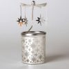 Glas Karussell Windlicht Stern Teelicht | weihnachtlich Dekorieren