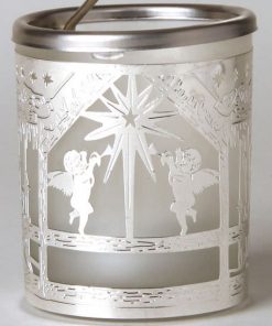 Glas Karussell Windlicht Engelstrompete Teelicht | weihnachtliche Deko