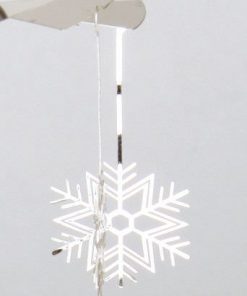 Glas Karussell Windlicht Schneeflocke Teelicht | weihnachtlich Dekorieren