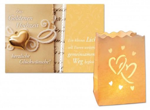 Laternenkarte Zur Goldenen Hochzeit | Glückwünsche mal anders senden!