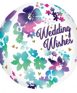 Folienballon 3D Blumige Hochzeitswünsche Wedding Wishes
