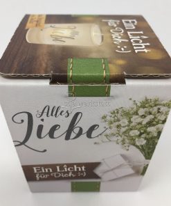 Licht für Dich Hochzeit Alles Liebe Geschenkverpackung von Geschenk für Dich :-) LaVida Deko Windlicht