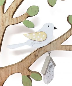 Deko Baum Holz mit Vögeln