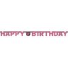 Buchstabenkette Happy Birthday schwarz pink funkelnd Geburtstagsdeko party deko geburtstagsdeko geburtstag amscan 0013051665753
